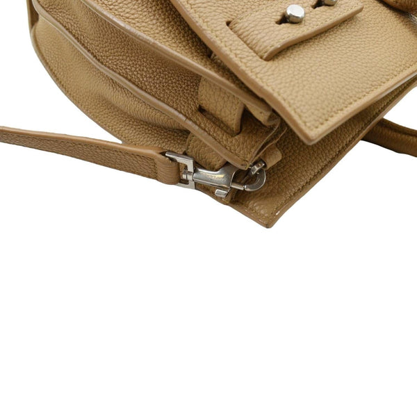 YVES SAINT LAURENT Women Sac de Jour Leather Shoulder Bag Dark Beige