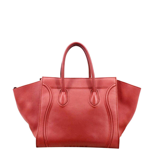 CELINE Phantom Leather Tote Bag Red