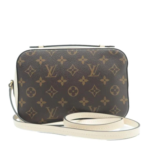 LOUIS VUITTON Saintonge Monogram Canvas Shoulder Bag Cream