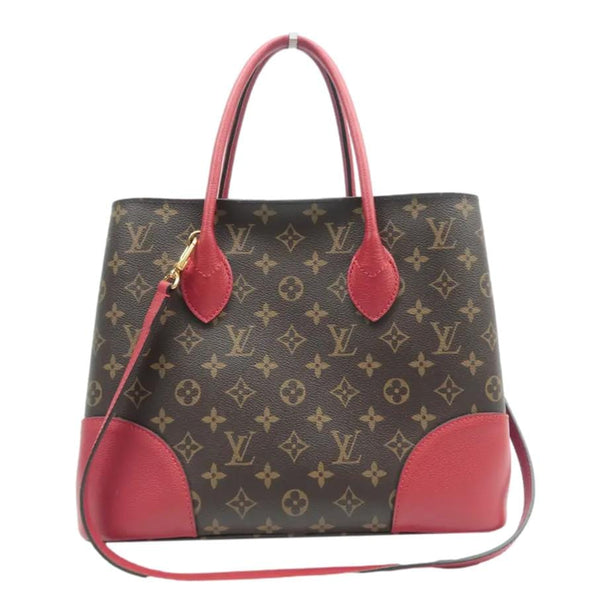 LOUIS VUITTON Flandrin Monogram Canvas Tote Shoulder Bag Cerise Cherry