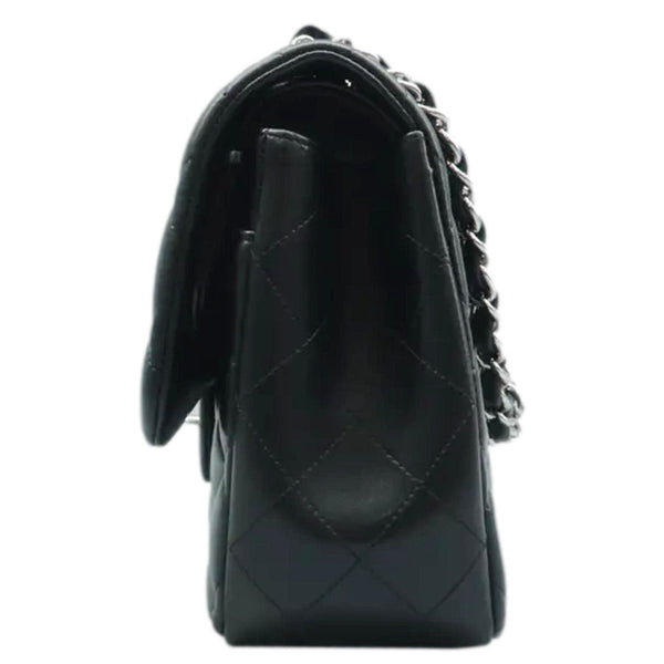 CHANEL Jumbo Classic Double Flap Shoulder Bag Black left side look