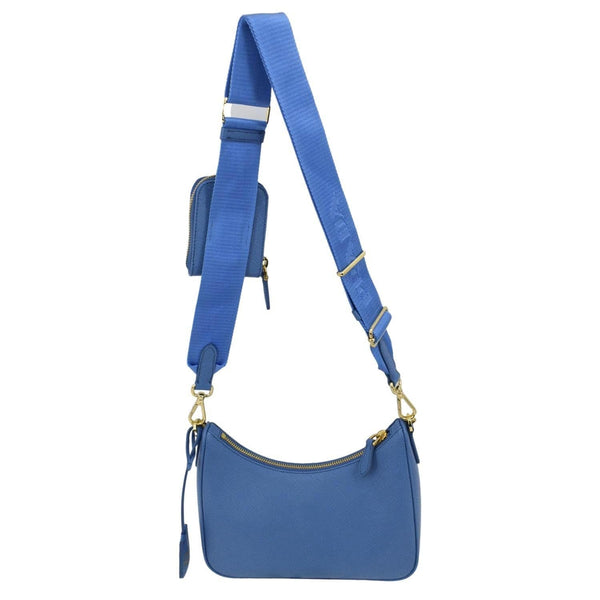 PRADA Re-Edition 2005 Saffiano Leather Shoulder Bag Blue