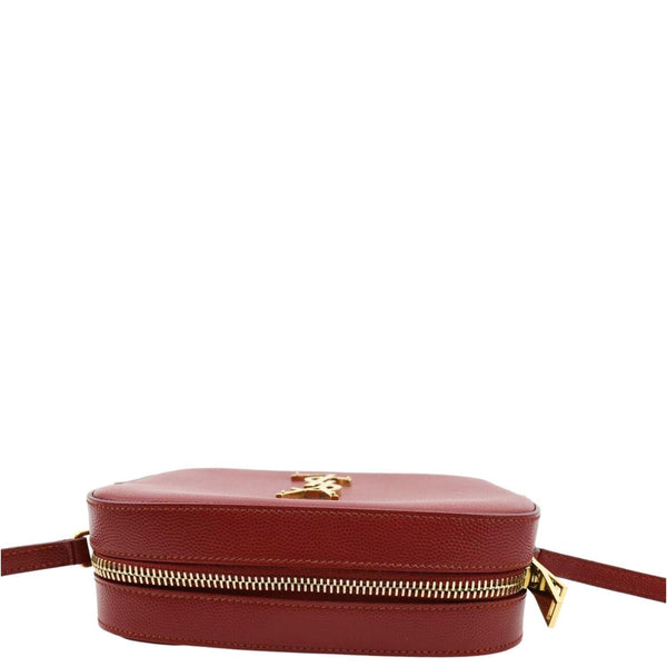 YVES SAINT LAURENT Leather Crossbody Camera Bag Red