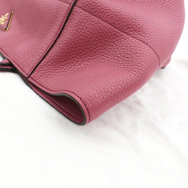 PRADA Vitello Daino Leather Shopper Tote Bag Pink