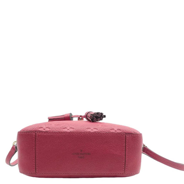 LOUIS VUITTON Saintonge Monogram Empreinte Leather Crossbody Bag Red