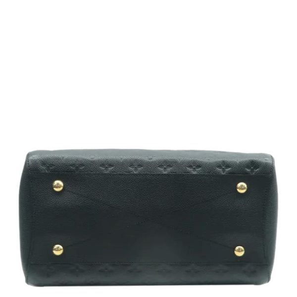 LOUIS VUITTON Montaigne GM Empreinte Leather Shoulder Bag Black
