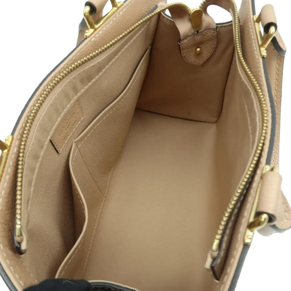 LOUIS VUITTON Sully PM Monogram Empreinte Leather Shoulder Bag Creme