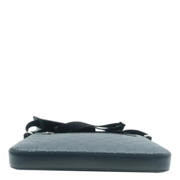 GUCCI Courrier Zip GG Leather Messenger Bag Blue 406408