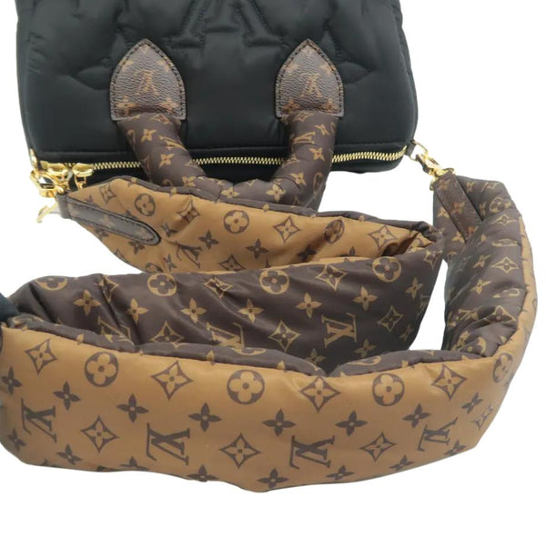 LOUIS VUITTON Speedy 25 Bandouliere Monogram Nylon Shoulder Bag Black