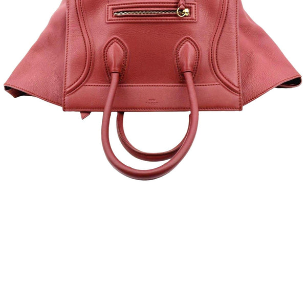 CELINE Phantom Leather Tote Bag Red
