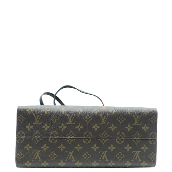 LOUIS VUITTON  Fall In Love Onthego MM Monogram Canvas Tote Shoulder Bag Black