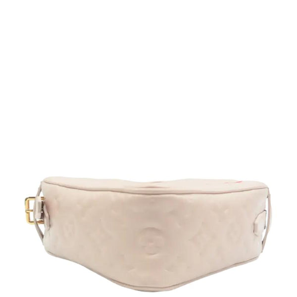 LOUIS VUITTON Fall In Love Sac Coeur Monogram Embossed Crossbody Bag Light Pink