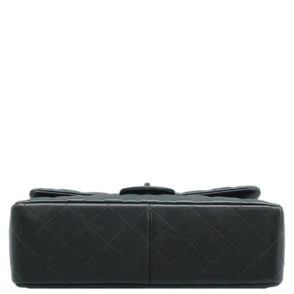 CHANEL Jumbo Classic Double Flap Quilted Leather Shoulder Bag Black