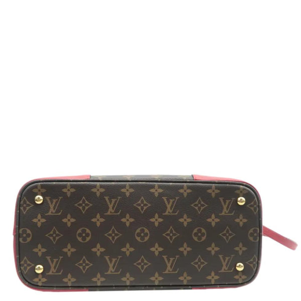 LOUIS VUITTON Flandrin Monogram Canvas Tote Shoulder Bag Cerise Cherry
