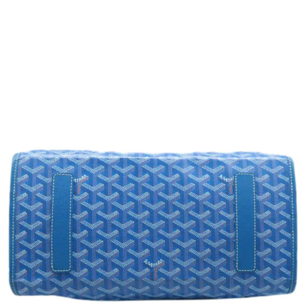 GOYARD Saint Leger Chevron Print Canvas Backpack Sky Blue