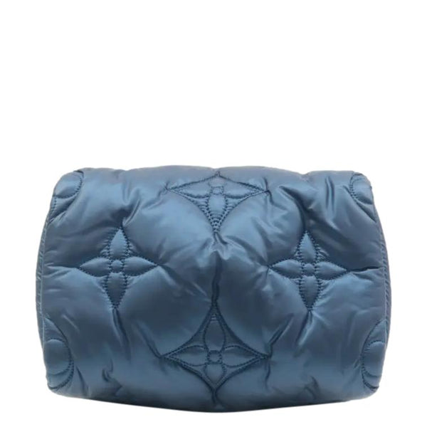 LOUIS VUITTON Speedy 25 Bandouliere Monogram Nylon Shoulder Bag Navy Blue