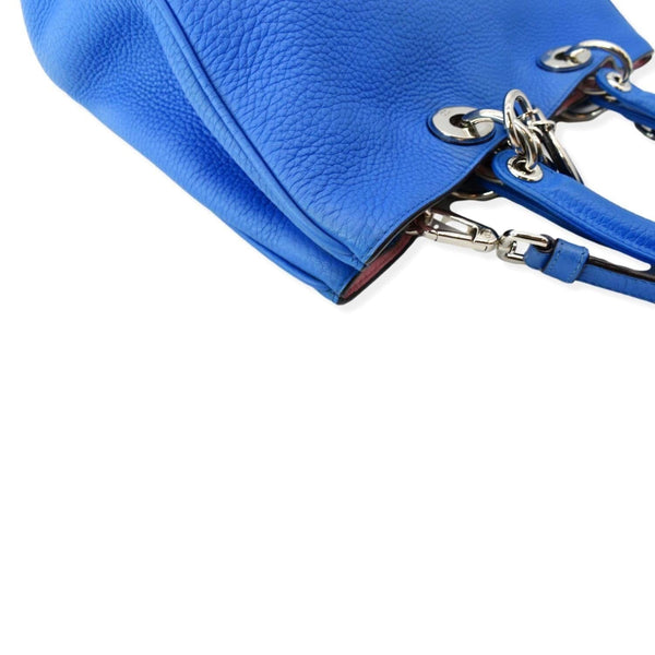 CHRISTIAN DIOR Diorissimo Leather Medium Tote Bag Blue