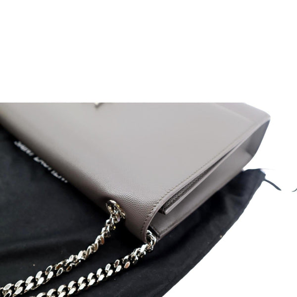 YVES SAINT LAURENT Kate Leather Shoulder Bag Gray