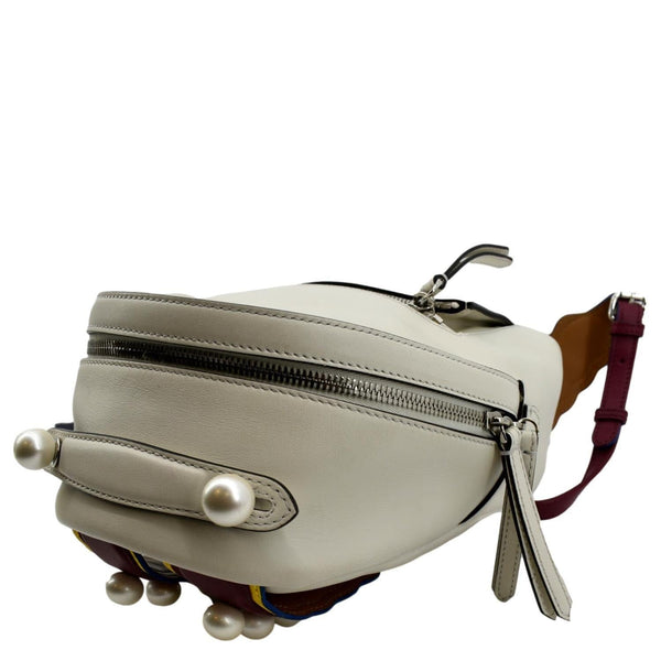 FENDI Leather Backpack Bag White