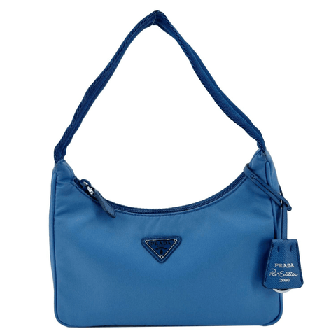 PRADA Re-Edition 2000 Nylon Hobo Bag Blue