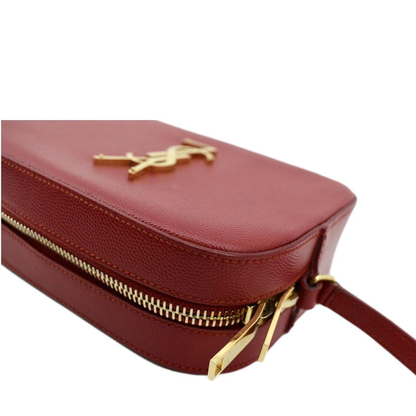 YVES SAINT LAURENT Leather Crossbody Camera Bag Red