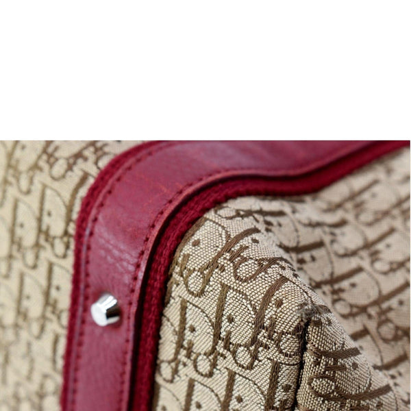 CHRISTIAN DIOR Street Chic Trotter Monogram Canvas Tote Bag Brown