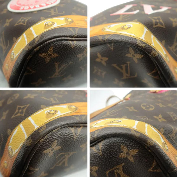 LOUIS VUITTON Neverfull MM Monogram Canvas Tote Bag Brown