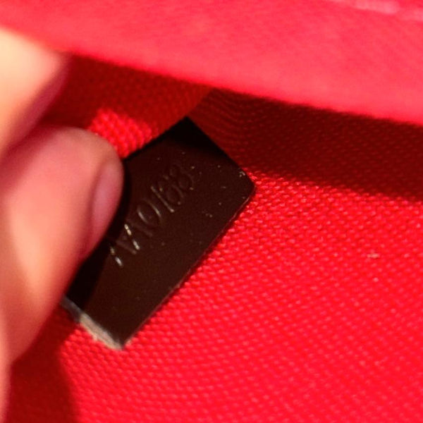 LOUIS VUITTON Alma BB Damier Ebene Satchel Bag Brown