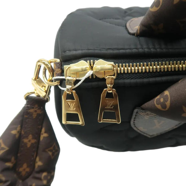 LOUIS VUITTON Speedy 25 Bandouliere Monogram Nylon Shoulder Bag Black