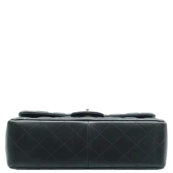 CHANEL Jumbo Classic Double Flap Quilted Leather Shoulder Bag Black