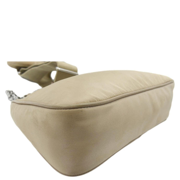 PRADA Re-Edition 2005 Re-Nylon Shoulder Bag Beige