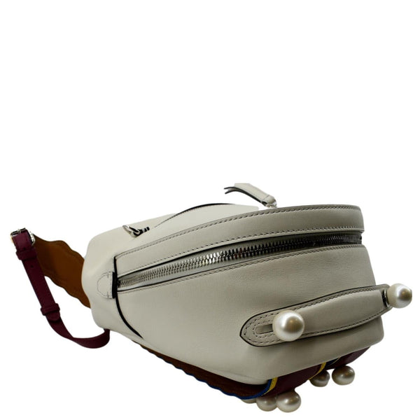 FENDI Leather Backpack Bag White