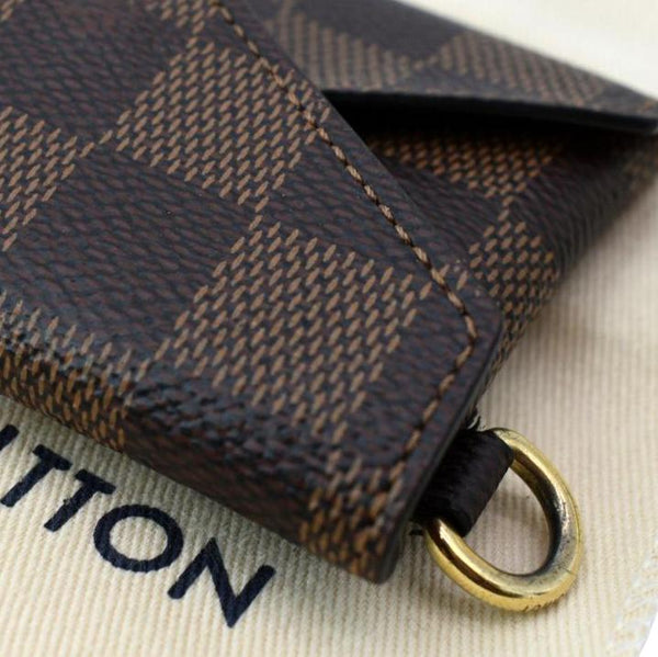 LOUIS VUITTON Kirigami Pochette Damier Ebene Clutch Brown