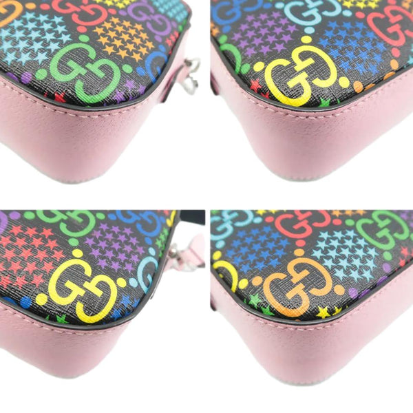 GUCCI Psychedelic GG Supreme Canvas Shoulder Bag Black 574886