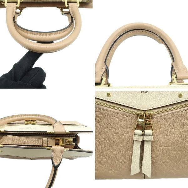 LOUIS VUITTON Sully PM Monogram Empreinte Leather Shoulder Bag Creme