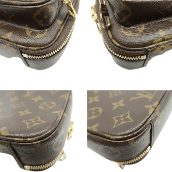 LOUIS VUITTON Utility Monogram Canvas Crossbody Bag Brown