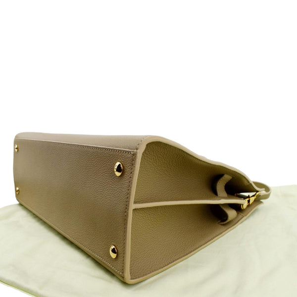 BURBERRY Small Title Leather Tote Bag Beige