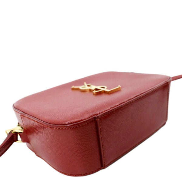YVES SAINT LAURENT Leather Crossbody Camera Bag Red