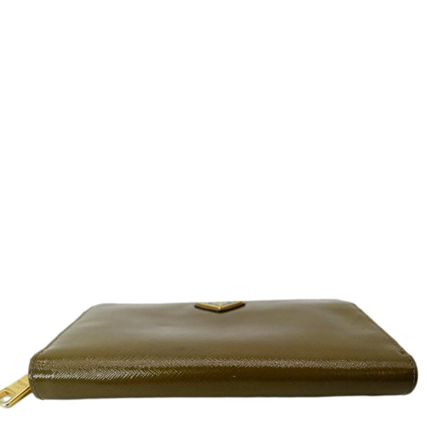 PRADA Saffiano Zip-Around Wallet Brown