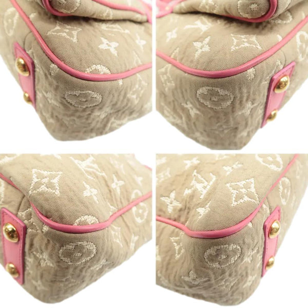 LOUIS VUITTON Sabbia Cabas MM Monogram Jacquard Tote Bag Pink