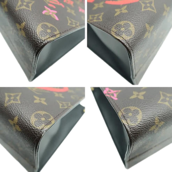 LOUIS VUITTON  Fall In Love Onthego MM Monogram Canvas Tote Shoulder Bag Black