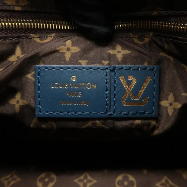 LOUIS VUITTON Speedy 25 Bandouliere Monogram Nylon Shoulder Bag Navy Blue