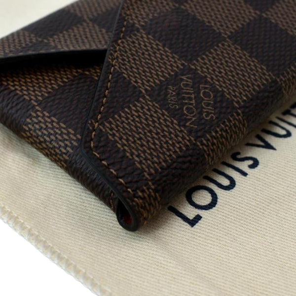 LOUIS VUITTON Kirigami Pochette Damier Ebene Clutch Brown