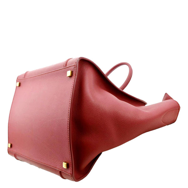 CELINE Phantom Leather Tote Bag Red