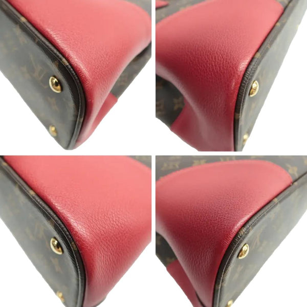 LOUIS VUITTON Flandrin Monogram Canvas Tote Shoulder Bag Cerise Cherry