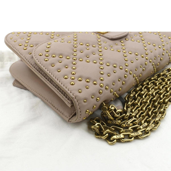 Christian Dior Dioraddict Studded Leather Crossbody Bag Light Pink