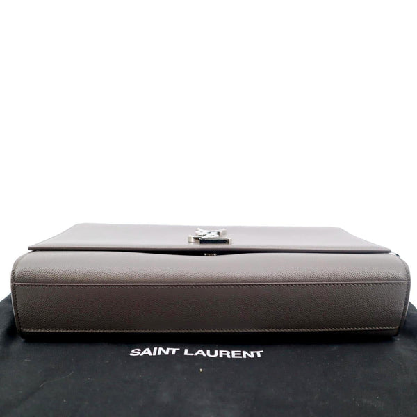 YVES SAINT LAURENT Kate Leather Shoulder Bag Gray