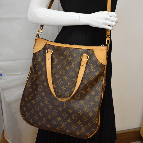 LOUIS VUITTON Odeon GM Monogram Canvas Shoulder Bag Brown