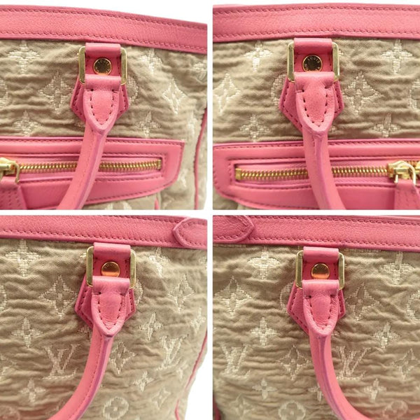 LOUIS VUITTON Sabbia Cabas MM Monogram Jacquard Tote Bag Pink