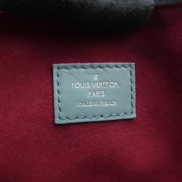 LOUIS VUITTON Coussin BB Monogram Embossed Leather Shoulder Bag Blue